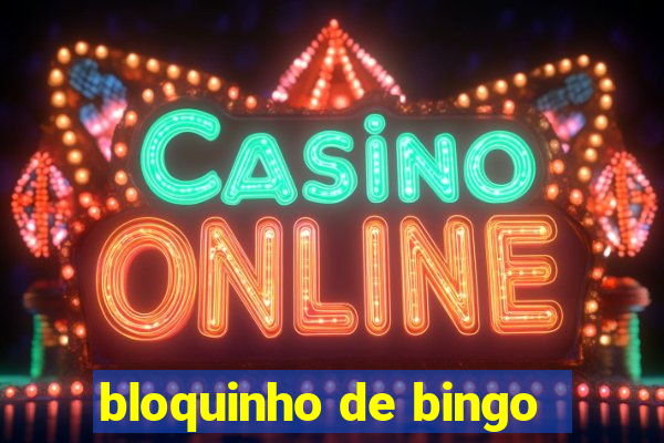 bloquinho de bingo