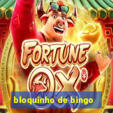 bloquinho de bingo