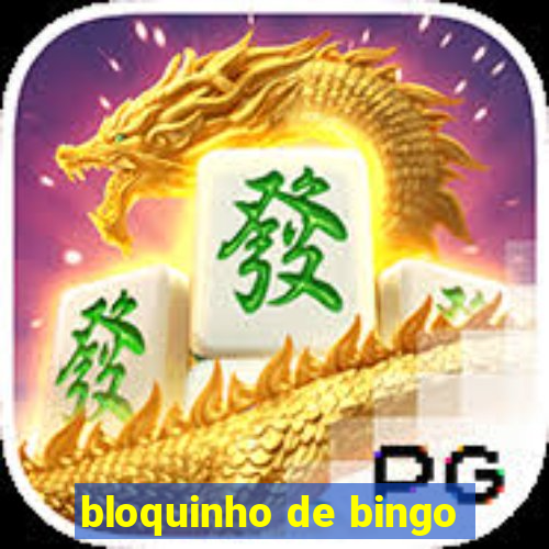 bloquinho de bingo