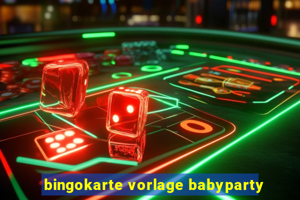 bingokarte vorlage babyparty