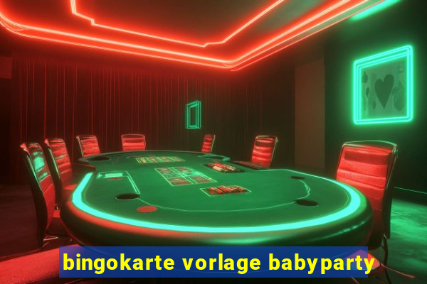 bingokarte vorlage babyparty