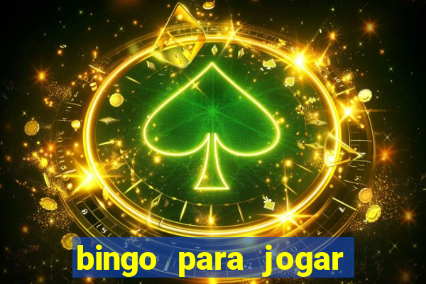 bingo para jogar com os amigos