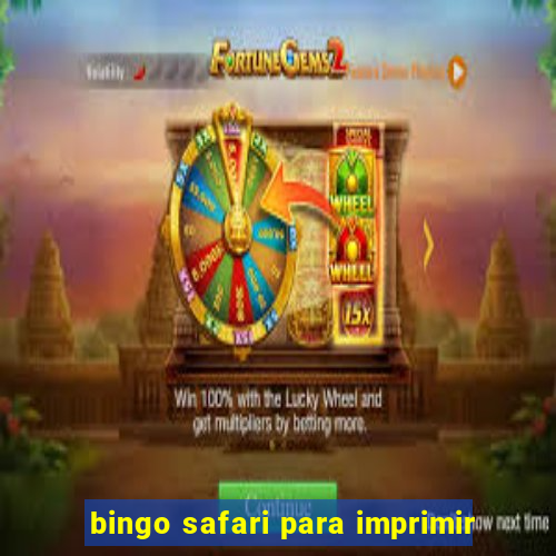 bingo safari para imprimir