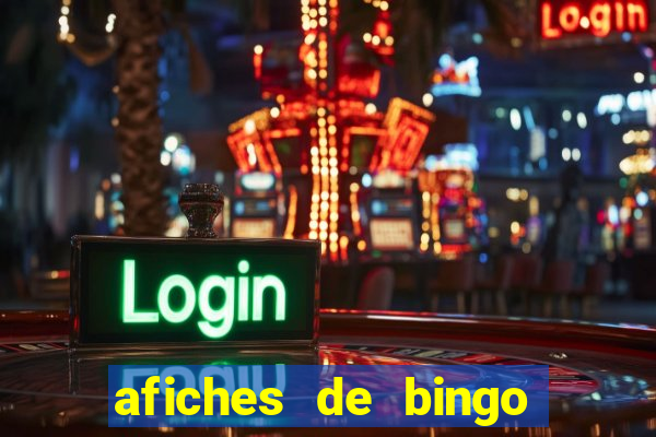 afiches de bingo para editar