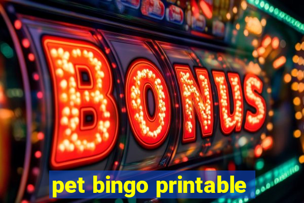 pet bingo printable