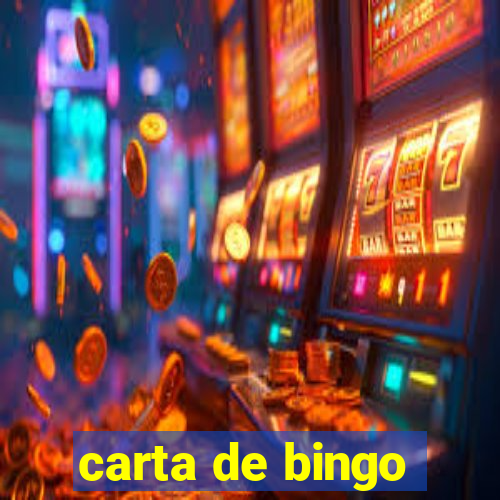 carta de bingo