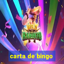 carta de bingo