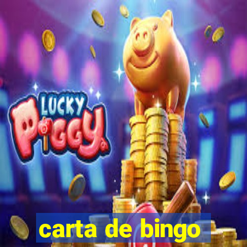 carta de bingo