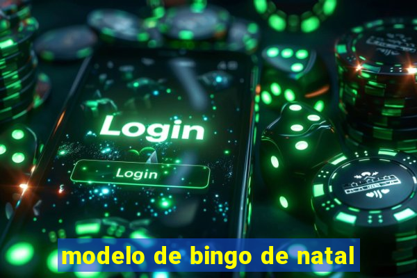 modelo de bingo de natal