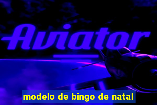 modelo de bingo de natal