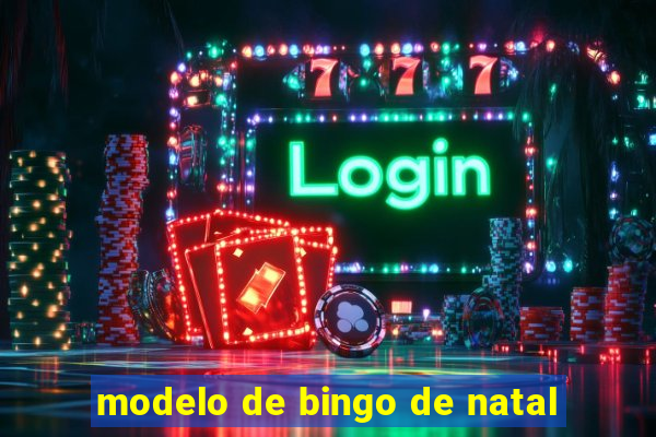 modelo de bingo de natal