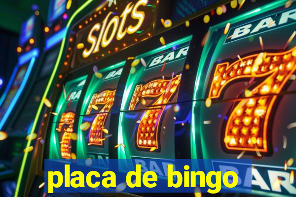 placa de bingo