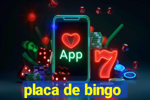 placa de bingo