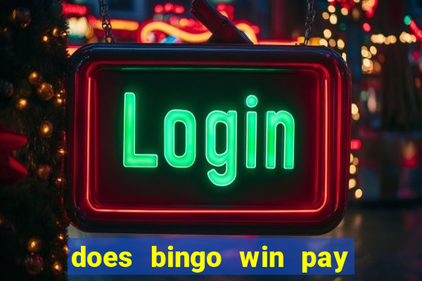 does bingo win pay real money