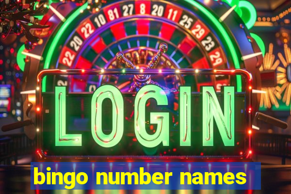 bingo number names