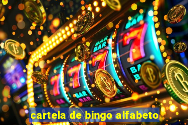 cartela de bingo alfabeto