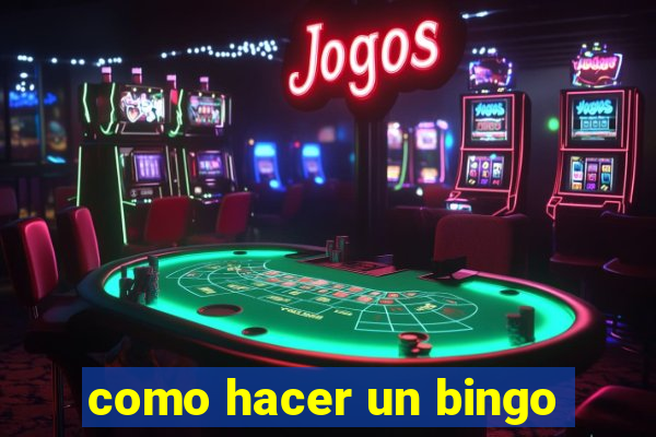 como hacer un bingo