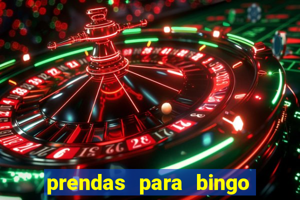 prendas para bingo de natal