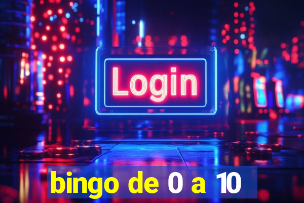 bingo de 0 a 10