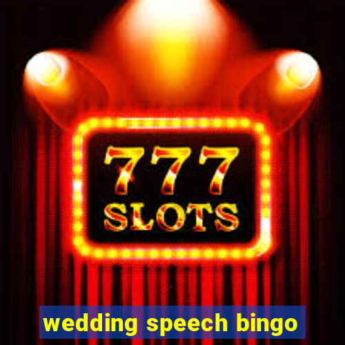 wedding speech bingo