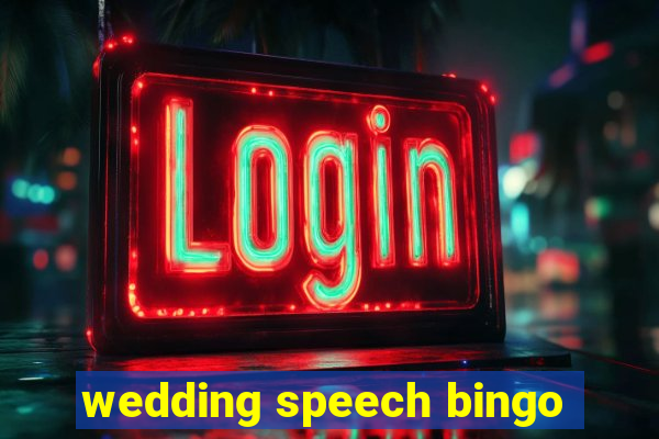 wedding speech bingo