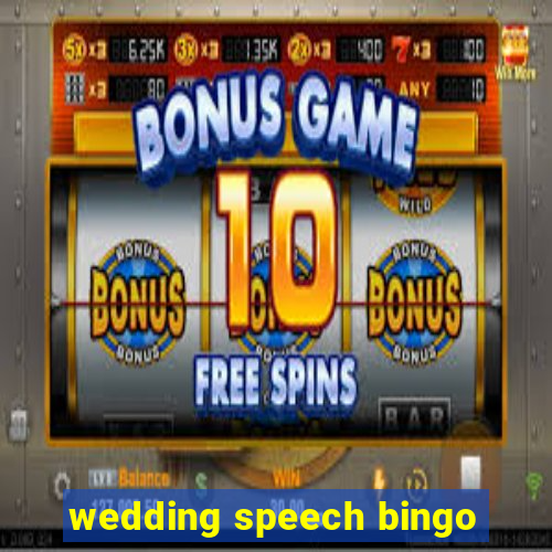 wedding speech bingo