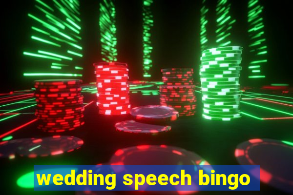 wedding speech bingo