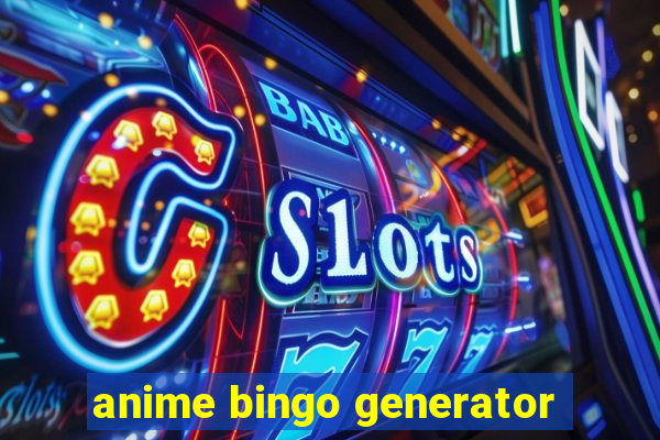 anime bingo generator